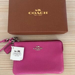 Coach Pink Leather Wristlet